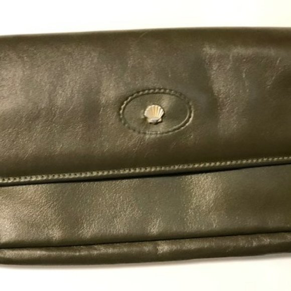 Baronet Vintage Olive Green Leather Wallet - Picture 2 of 10